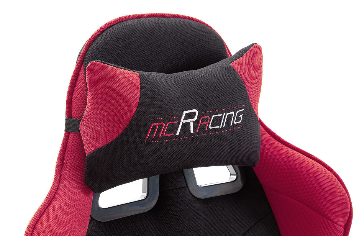 Spēļu krēsls MC Akcent McRacing 1, melns/sarkans cena un informācija | Biroja krēsli | 220.lv