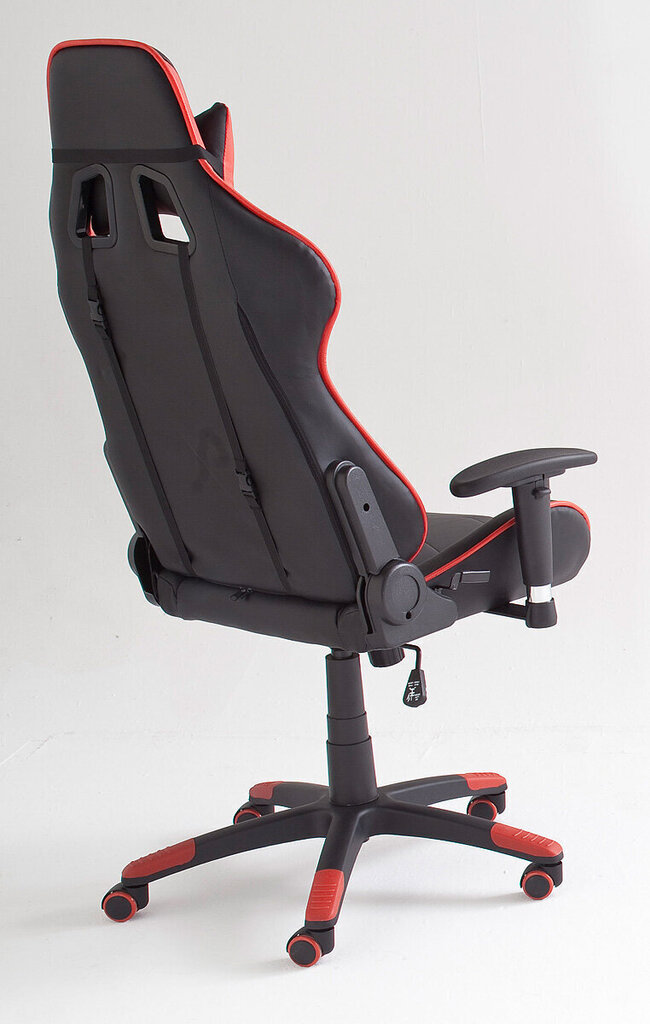 Spēļu krēsls MC Akcent McRacing 5, melns/sarkans cena un informācija | Biroja krēsli | 220.lv