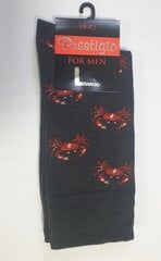 Классические хлопковые мужские носки с рисунком "Краб" (серые) цена и информация | Мужские носки | 220.lv