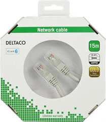 Patch кабель Deltaco TP-615-K, RJ45 UTP (CAT 6), 15 м цена и информация | Кабели и провода | 220.lv