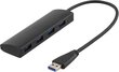 USB koncentrators Deltaco UH-481, USB A, 0.3 m cena un informācija | Adapteri un USB centrmezgli | 220.lv