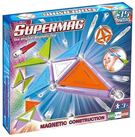 Magnētiskais konstruktors Supermag Primary Trendy, 0154, 35 d. cena un informācija | Konstruktori | 220.lv