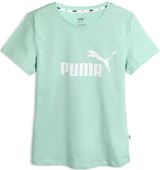 Puma meiteņu blūze Ess Tee G Mist Green cena un informācija | Krekli, bodiji, blūzes meitenēm | 220.lv