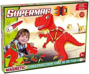 Magnētiskais konstruktors Supermag 3D T-Rex 0608, 40 d. cena un informācija | Konstruktori | 220.lv