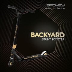 Самокат для трюков Spokey Backyard, черный/золотистый, 100 мм цена и информация | Самокаты | 220.lv