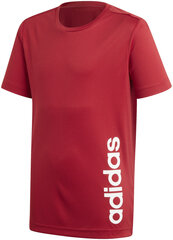 Футболка для подростков Adidas Yb Tr Lin Tee Burgundy цена и информация | Рубашки для мальчиков | 220.lv
