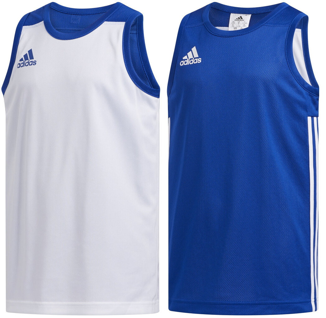 Adidas Basketbola T-krekls Pusaudžiem 3G Spee Rev Jrs Blue White цена и информация | Zēnu krekli | 220.lv