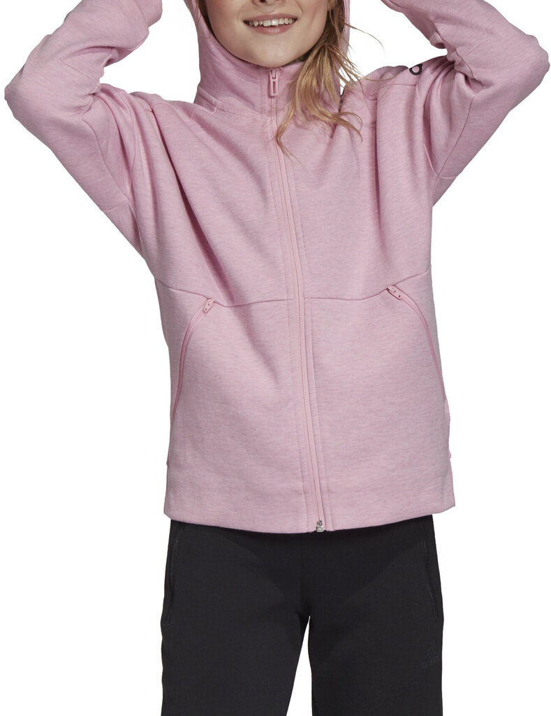 Adidas Džemperis Pusaudžiem Yg Id Sta Fz Pink цена и информация | Jakas, džemperi, žaketes, vestes meitenēm | 220.lv