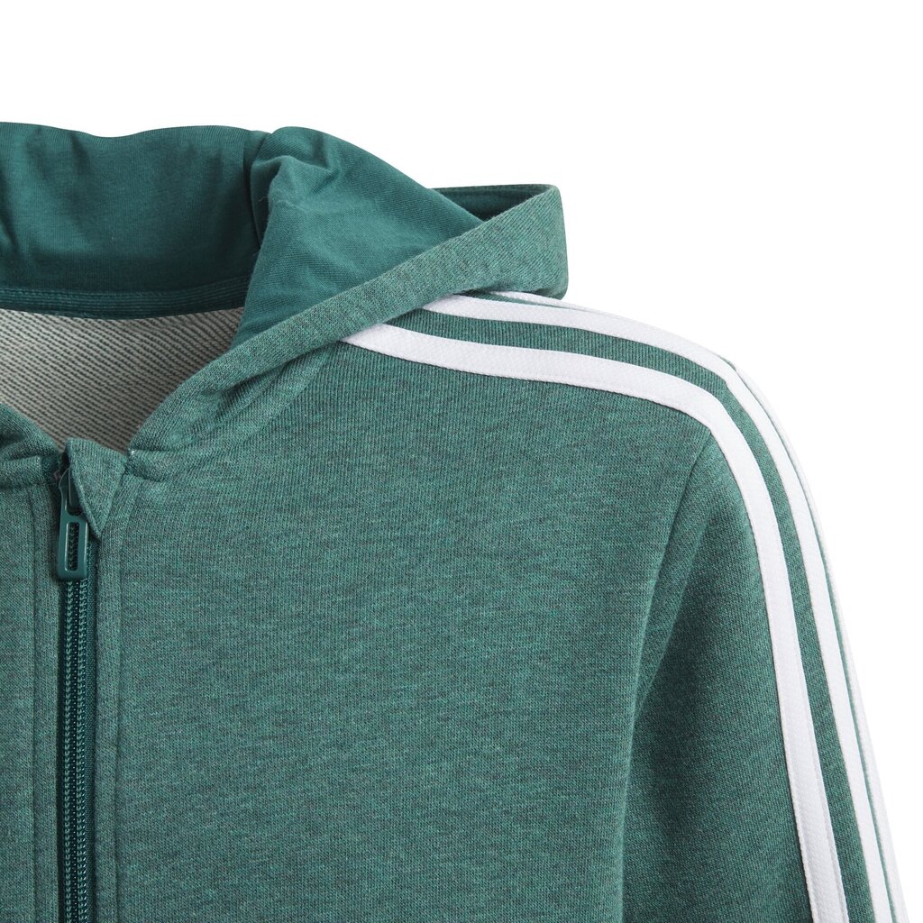 Adidas Džemperis Pusaudžiem Yb 3S Fz Hoodie Green цена и информация | Zēnu jakas, džemperi, žaketes, vestes | 220.lv