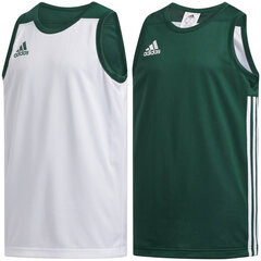 Adidas Basketbola T-krekls Pusaudžiem 3G Spee Rev Jrs Green White цена и информация | Рубашки для мальчиков | 220.lv