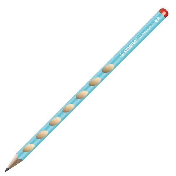 Grafīta zīmulis Stabilo Easy Graph - S, labročiem, gaiši zils cena un informācija | Rakstāmpiederumi | 220.lv