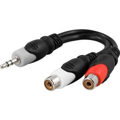 Deltaco AA-6, Aux Aux 3.5 mm/RCA, 0.1 m cena un informācija | Kabeļi un vadi | 220.lv