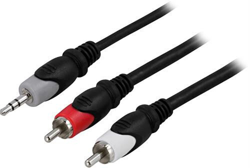 Deltaco MM-141, 3.5 mm - RCA, 3 m цена и информация | Kabeļi un vadi | 220.lv