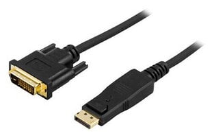DP - кабель DVI-D Single Link DELTACO DP-2020, 20-pin ha - 18 + 1-pin ha, 2 м цена и информация | Кабели и провода | 220.lv