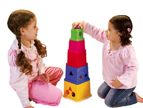 Saliekamās piramīdas Pūce Ks Kids cena un informācija | Rotaļlietas zīdaiņiem | 220.lv