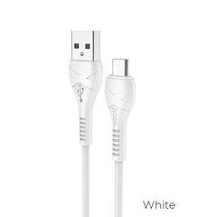 USB кабель Hoco X37 Cool Power microUSB, 1.0 м, белый цена и информация | Кабели и провода | 220.lv