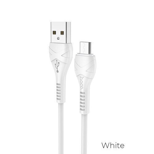 USB kabelis Hoco X37 Cool Power microUSB 1.0m balts цена и информация | Kabeļi un vadi | 220.lv