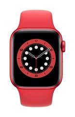 Viedais pulkstenis Apple Watch 6 GPS, 40mm Red Aluminium Case with Red Sport Band cena un informācija | Viedpulksteņi (smartwatch) | 220.lv