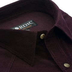 Vīriešu velveta krekls NORDIC, taisns siluets - Ar garām piedurknēm cena un informācija | NORDIC Apģērbi, apavi, aksesuāri | 220.lv