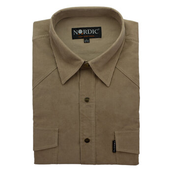 Вельветовая мужская рубашка NORDIC, прямой силуэт с длинным рукавом цена и информация | Мужские рубашки | 220.lv