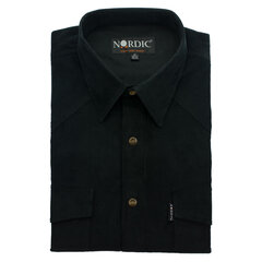 Вельветовая мужская рубашка NORDIC, прямой силуэт с длинным рукавом цена и информация | Мужские рубашки | 220.lv