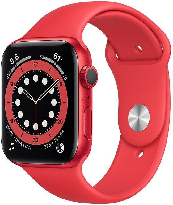 Apple Watch Series 6 44mm Red Aluminum/Red Sport Band cena un informācija | Viedpulksteņi (smartwatch) | 220.lv