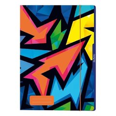 Herlitz Mape ar gumijas joslu Neon Art - A4 cena un informācija | Kancelejas preces | 220.lv