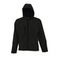 Ūdens un vēja necaurlaidīga melna vīriešu softshell jaka ar kapuci REPLAY MEN цена и информация | Vīriešu virsjakas | 220.lv