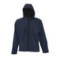 Ūdens un vēja necaurlaidīga tumši zila vīriešu softshell jaka ar kapuci REPLAY MEN cena un informācija | Vīriešu virsjakas | 220.lv