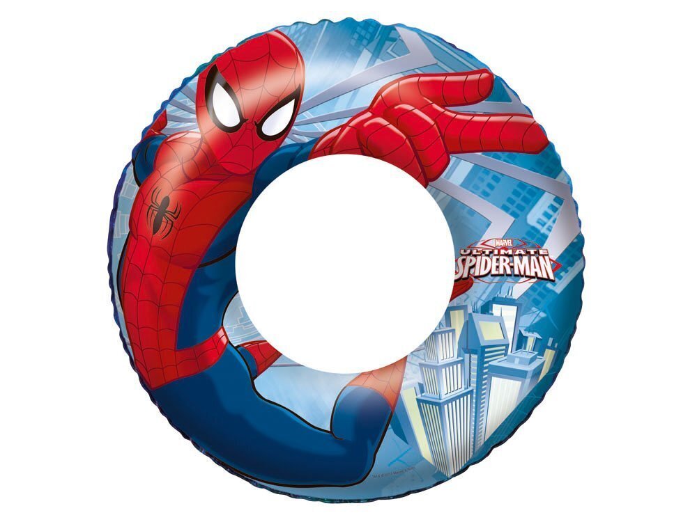 Piepūšamais peldēšanas riņķis Spider-man Bestway, 56 cm цена и информация | Piepūšamās rotaļlietas un pludmales preces | 220.lv