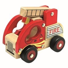 Деревянный автомобиль Bino Пожарная машина цена и информация | Игрушки для малышей | 220.lv
