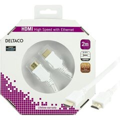 Deltaco HDMI-1020A-K, HDMI, 2 m cena un informācija | Kabeļi un vadi | 220.lv