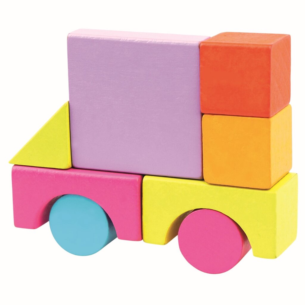 Koka krāsaini klucīši Bino, 100 gab. цена и информация | Rotaļlietas zīdaiņiem | 220.lv
