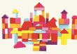 Koka krāsaini klucīši Bino, 100 gab. цена и информация | Rotaļlietas zīdaiņiem | 220.lv