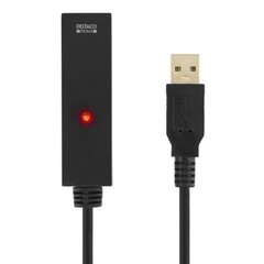 Deltaco USB2-EX20M, USB-A, 20 m cena un informācija | Kabeļi un vadi | 220.lv