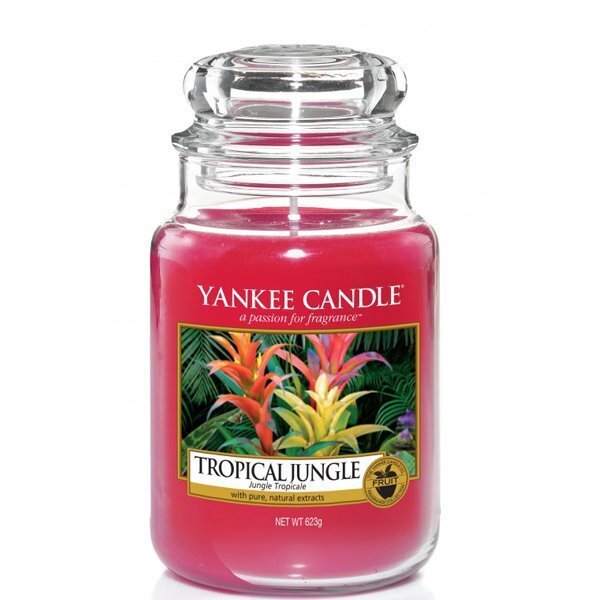 Aromātiskā svece Yankee Candle Large Jar Tropical Jungle 623 g cena un informācija | Sveces un svečturi | 220.lv