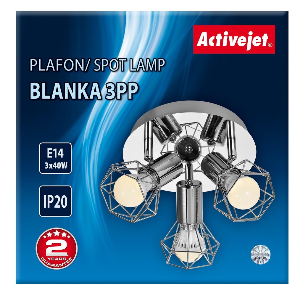 Activejet griestu lampa AJE-Blanka 3PP cena un informācija | Griestu lampas | 220.lv