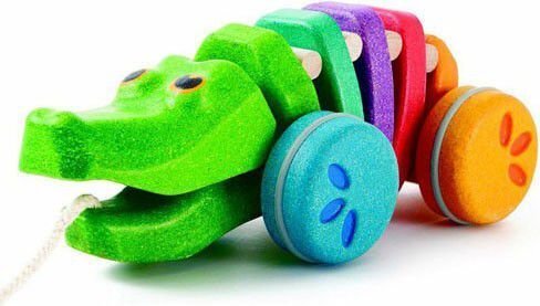 Vilciens PlanToys "Rainbow Alligator" цена и информация | Rotaļlietas zīdaiņiem | 220.lv