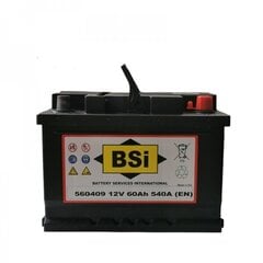 Akumulators BSI 60 Ah 540 A EN 12V cena un informācija | BSI Auto preces | 220.lv