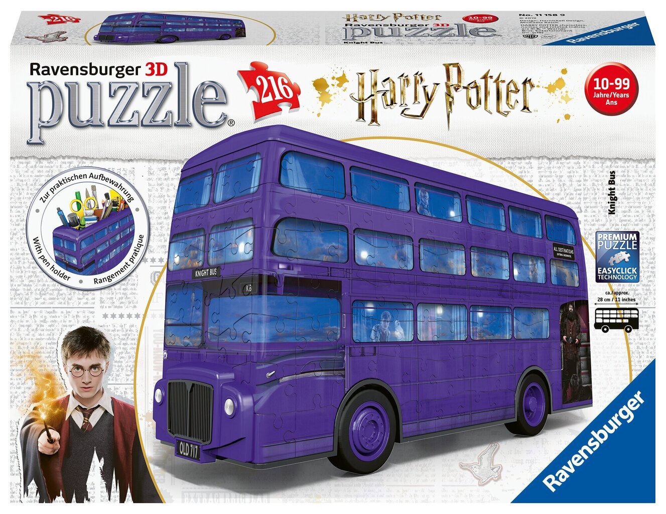 3D puzle Ravensburger Harry Potter Knight Bus 216 d. cena un informācija | Puzles, 3D puzles | 220.lv