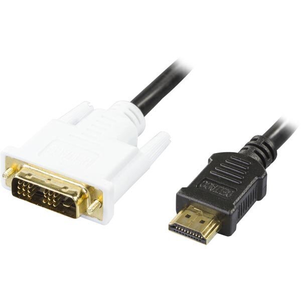 Deltaco HDMI-110-K, HDMI/DVI, 1 m цена и информация | Kabeļi un vadi | 220.lv