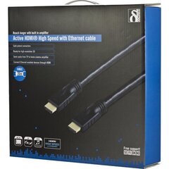 Deltaco HDMI-1200, HDMI, 20 m cena un informācija | Kabeļi un vadi | 220.lv