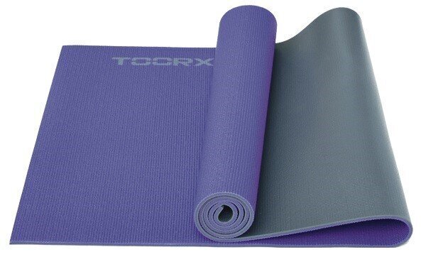 Paklājiņš jogai Toorx MAT177 173x60x0,6 cm, violets/pelēks цена и информация | Vingrošanas paklāji | 220.lv