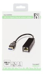 DELTACO USB3-GIGA5, 1xRJ45, 1xUSB 3.0 cena un informācija | Kabeļi un vadi | 220.lv