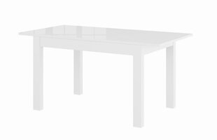 Paplašināms galds Szynaka Meble Aster, balts glancēts cena un informācija | Virtuves galdi, ēdamgaldi | 220.lv