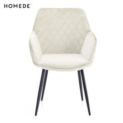Krēsls Homede Vialli, krēmkrāsas cena un informācija | Virtuves un ēdamistabas krēsli | 220.lv