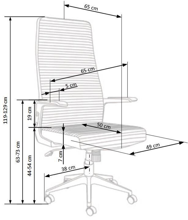 Biroja krēsls Halmar Arezzo, pelēks cena un informācija | Biroja krēsli | 220.lv