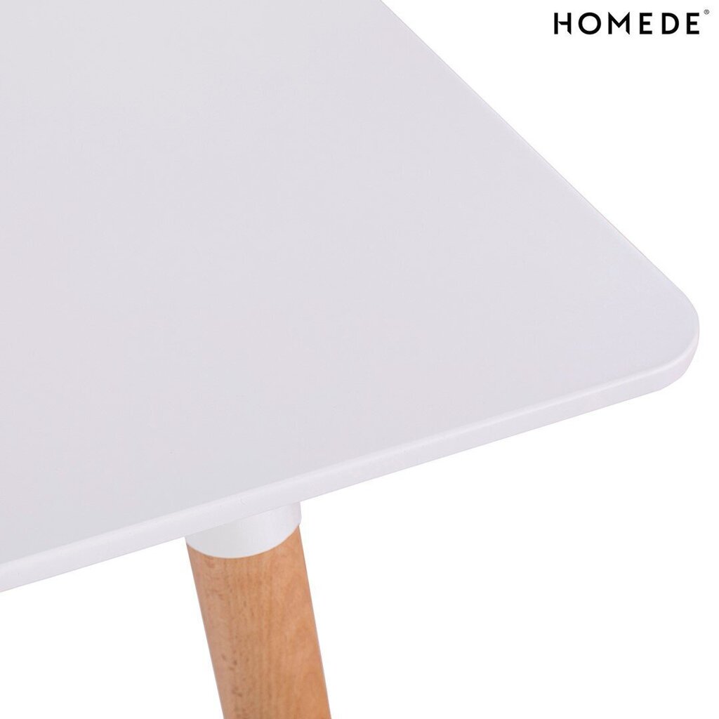 Galds Homede Elle 120x60 cm, balts/brūns цена и информация | Virtuves galdi, ēdamgaldi | 220.lv