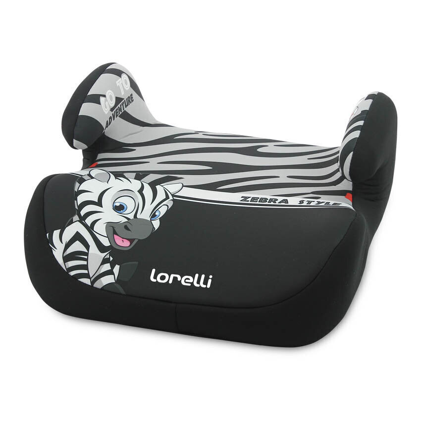 Autokrēsliņš-paaugstinājums Lorelli Topo Comf, 15-36 kg, Zebra Grey-White cena un informācija | Autokrēsliņi | 220.lv