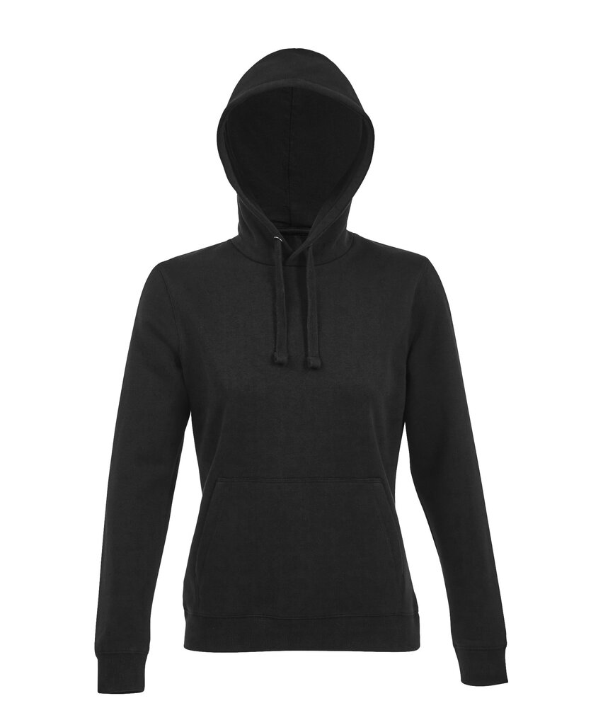 Pieguļoša piegriezuma, melns, sieviešu džemperis ar kabatu un kapuci SPENCER WOMEN cena un informācija | Jakas sievietēm | 220.lv